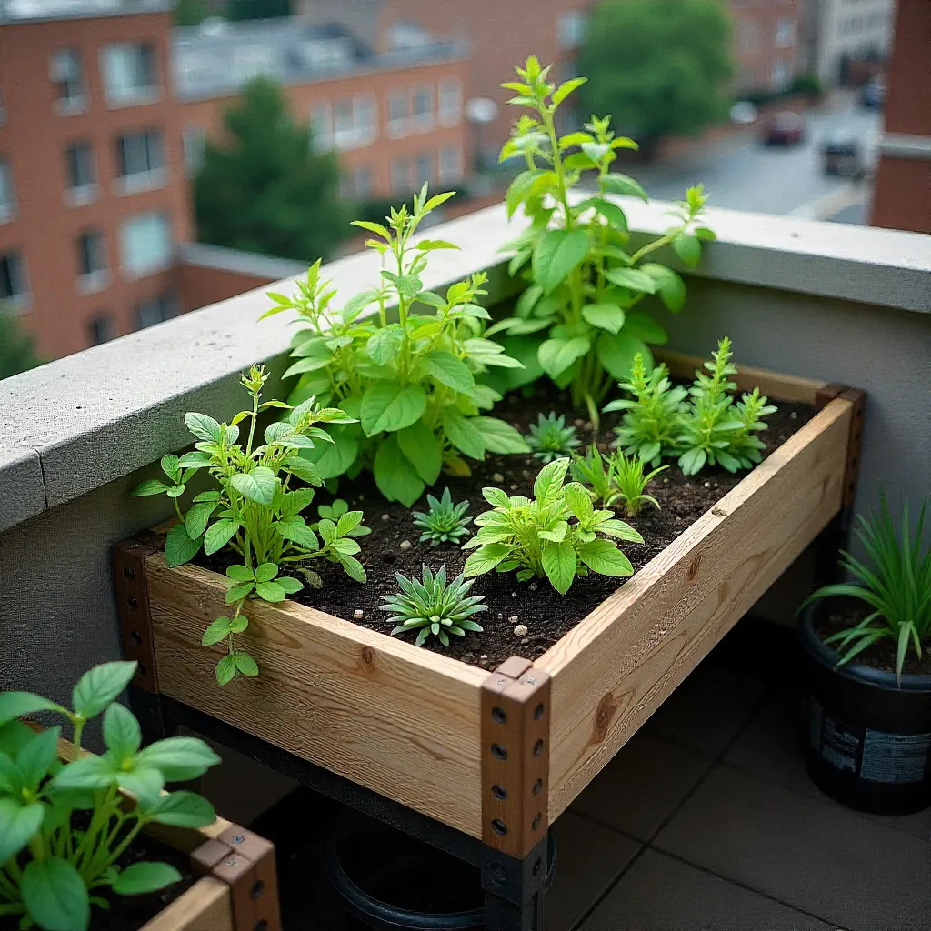 Compact raised bed garden